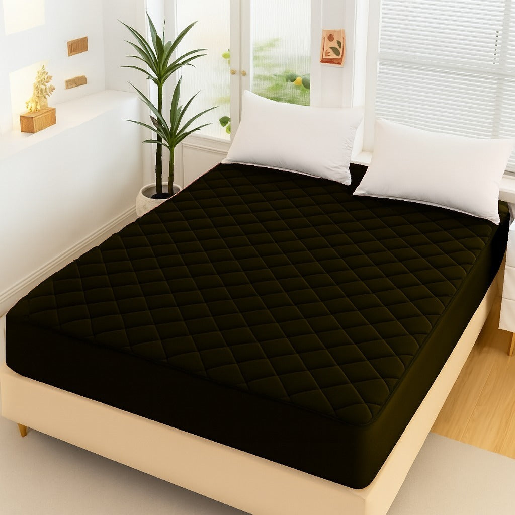 King Size Duvet Quilted Cotton Waterproof Mattress Protector Cover