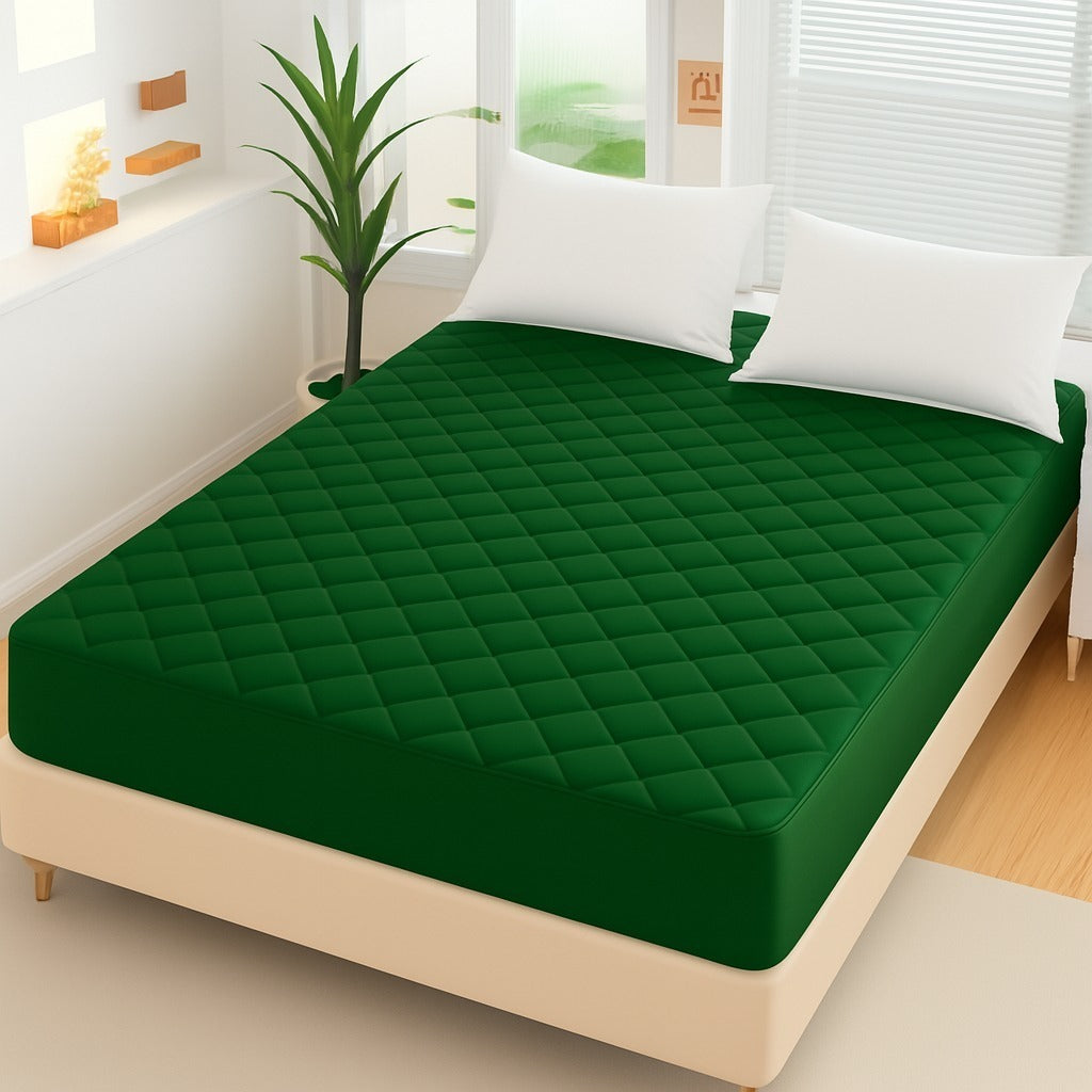 King Size Duvet Quilted Cotton Waterproof Mattress Protector Cover